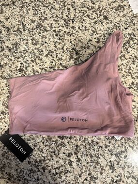 lululemon Athletica One-Shoulder Sports Bra in Mauve Pink